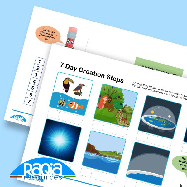 7 Steps Creation - (Raqia Resources - Flat Earth Kids)