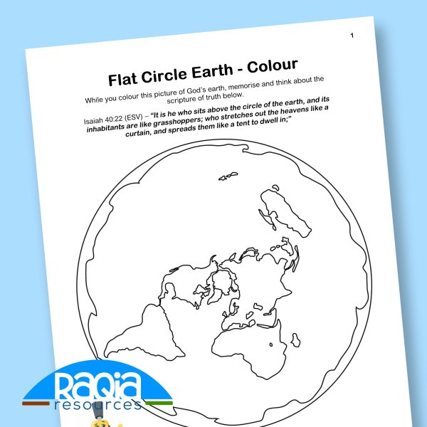 Flat Earth Circle Colouring - (Raqia Resources - Flat Earth Kids)