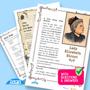 Lady Elizabeth Blount - The Faithful Flat Earth Lady - Activity Pack